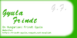 gyula frindt business card